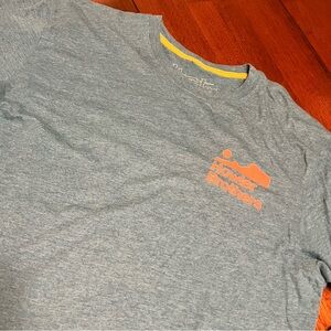 Howler Brothers T-Shirt Mens XL Long Sleeve Blue Orange Austin TX USA Graphic